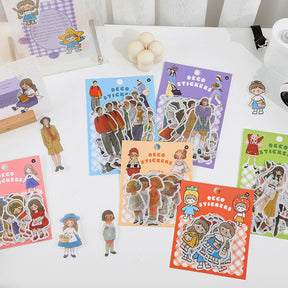 Cute Cartoon Character Washi Sticker Pack a