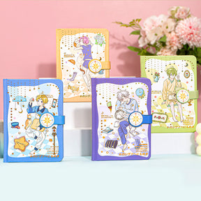 Cute Cartoon Girl Colored Page Journal Notebook Set b
