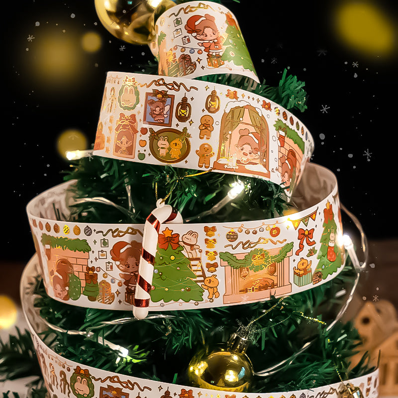Cute Christmas Bronzing Washi Tape 02