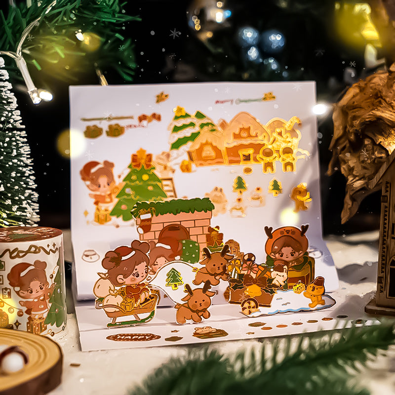 Cute Christmas Bronzing Washi Tape 05