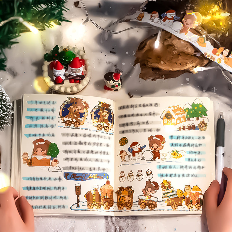 Cute Christmas Bronzing Washi Tape 09