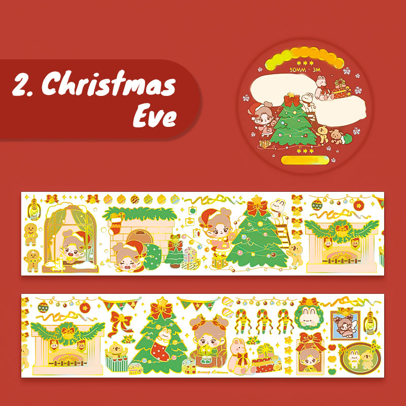 Cute Christmas Bronzing Washi Tape Christmas-Eve