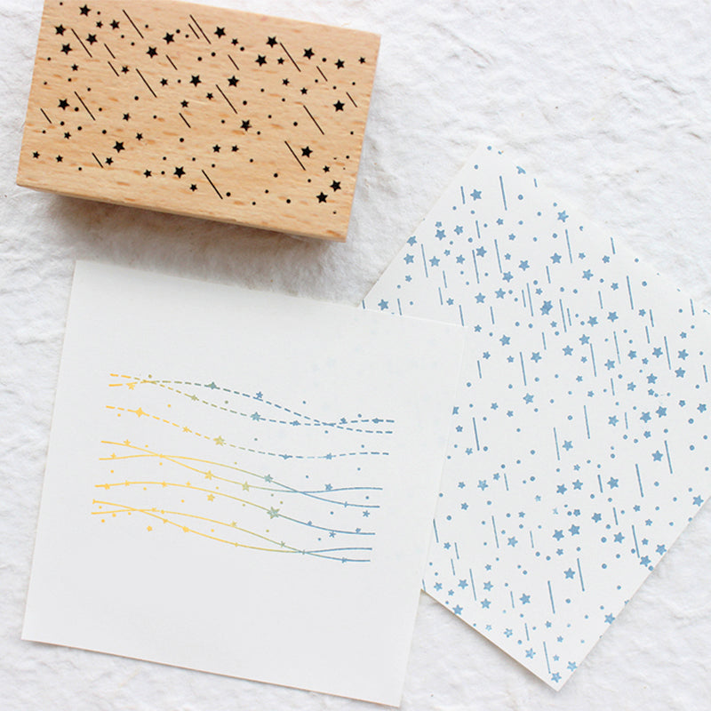 Cute Coffee Bowknot Astronaut Wooden Rubber Stamp b3