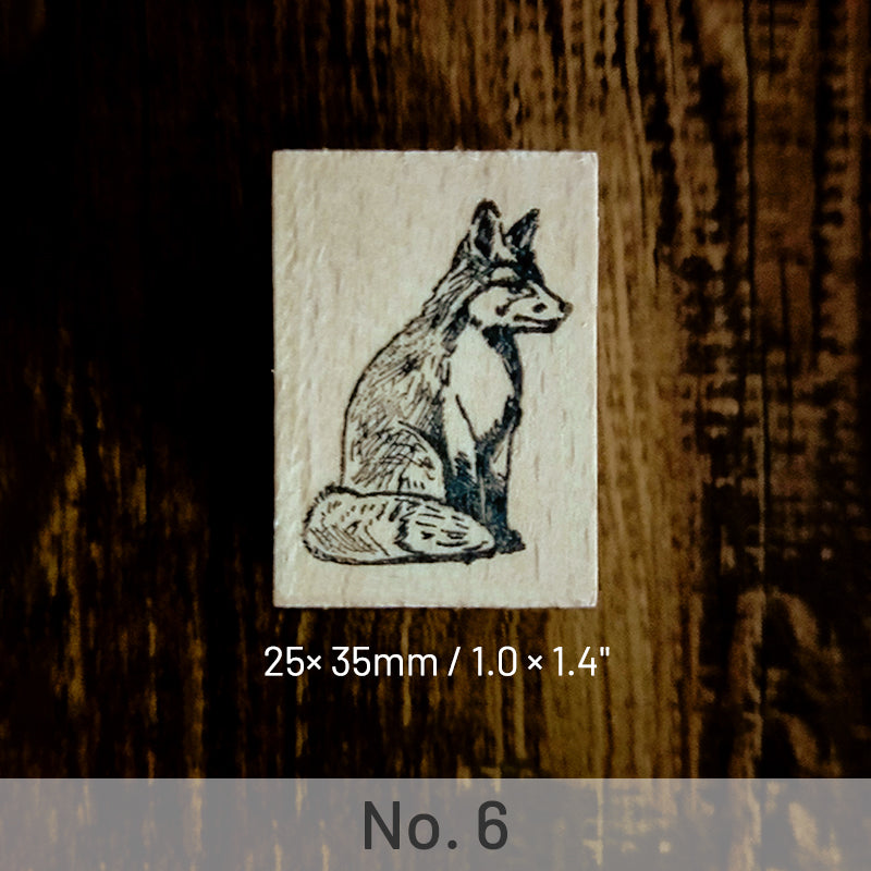 Cute Elk Animal Wooden Rubber Stamp sku-6