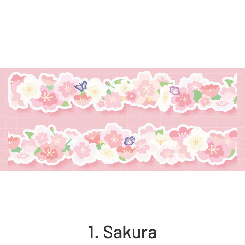 Cute Floral Decorative Border Washi Tape sku-1