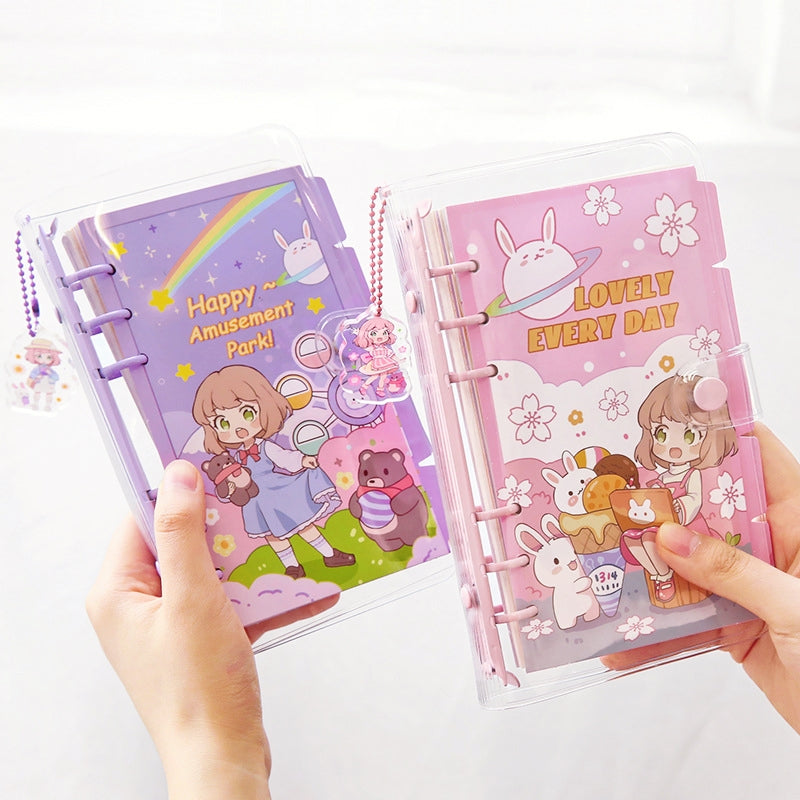 Cute Little Milk Ball Girl Heart Soft Shell Loose-Leaf diary 1