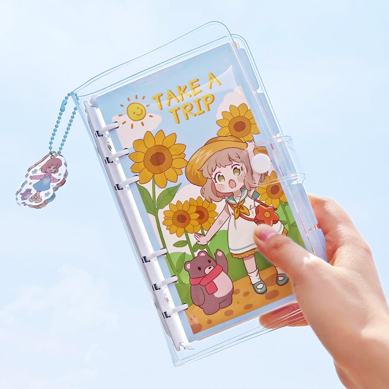 Cute Little Milk Ball Girl Heart Soft Shell Loose-Leaf diary 3