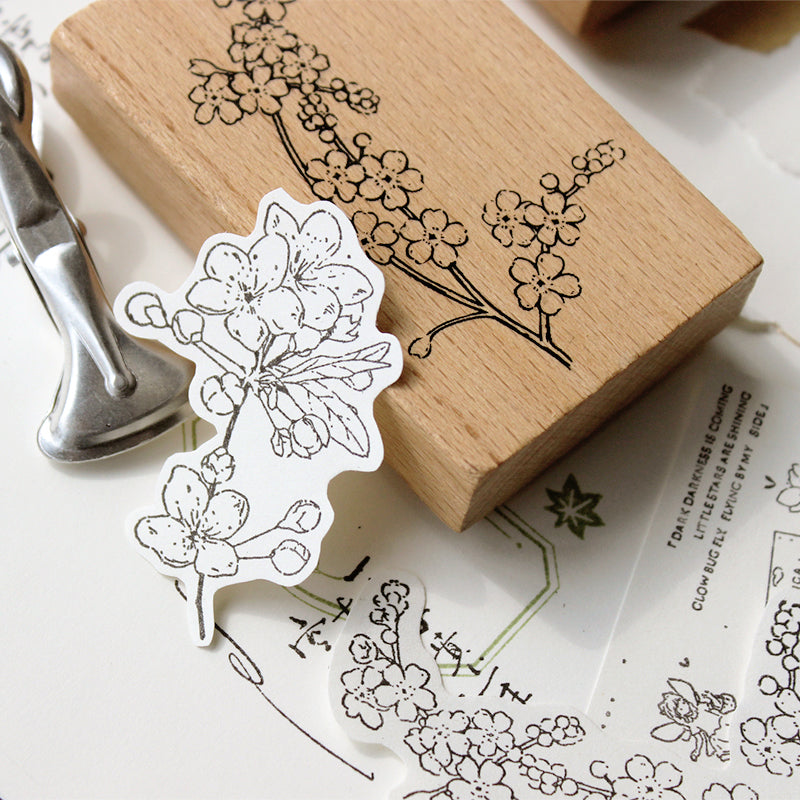 Cute Peach Fairy Wooden Rubber Stamp c