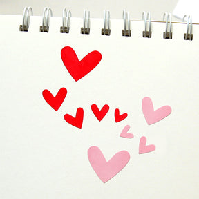 Cute Romantic Red Pink Heart PET Sticker a