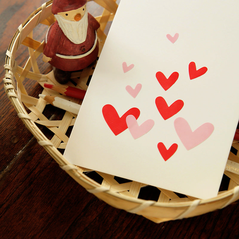 Cute Romantic Red Pink Heart PET Sticker b1