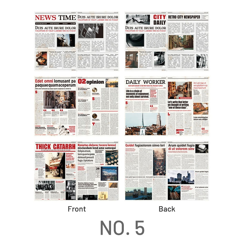 Daily Series Double Sided English Newspaper Material Paper 8