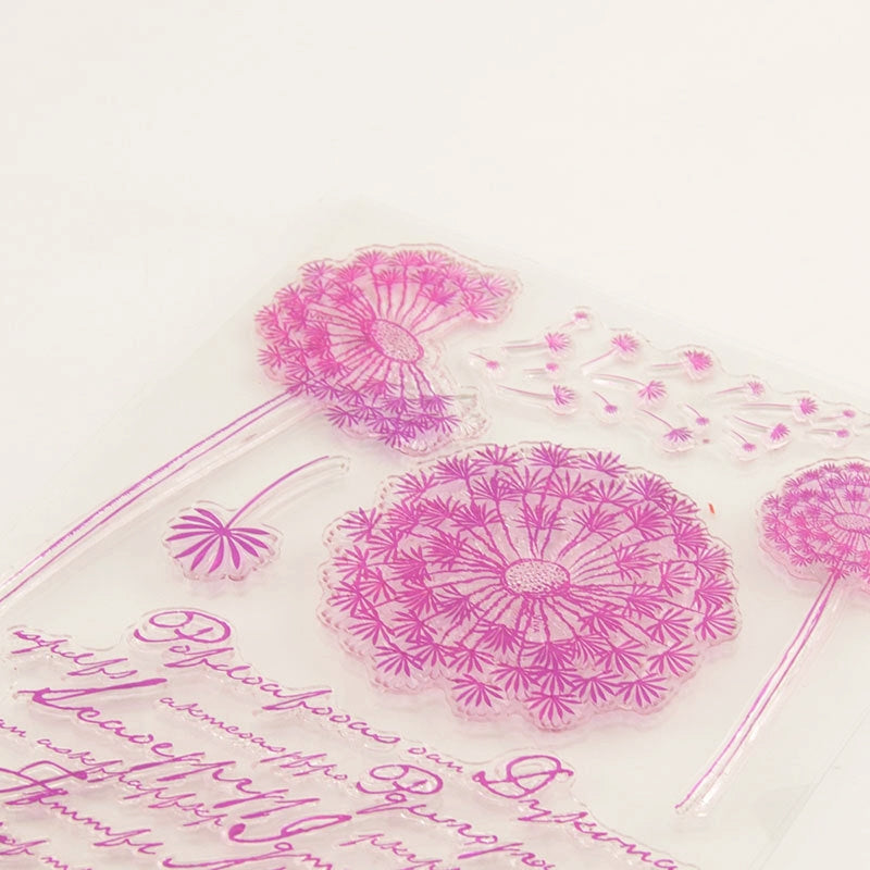 Dandelion with Words Silicone Stamps c2