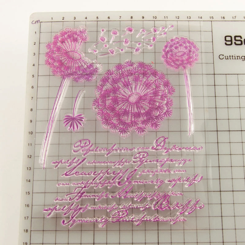 Dandelion with Words Silicone Stamps c3