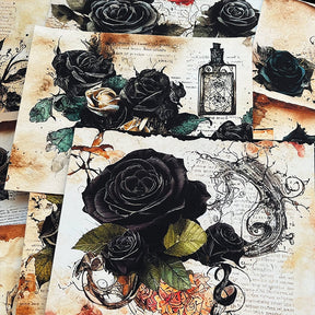 Dark Rose Vintage Junk Journal Background Paper b