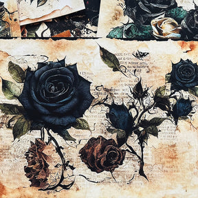 Dark Rose Vintage Junk Journal Background Paper c