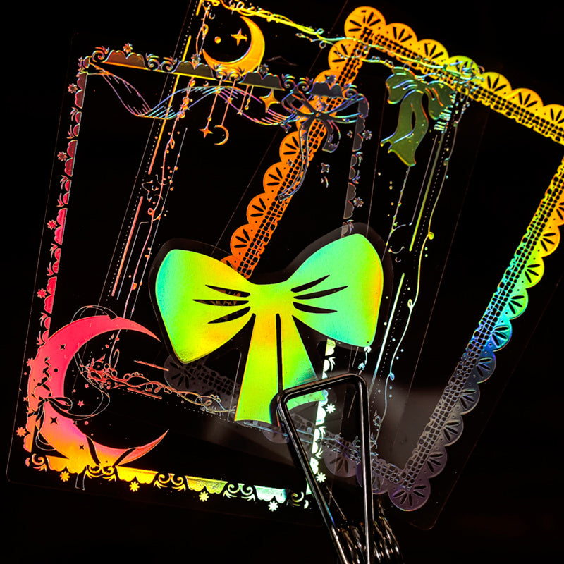 Dazzling Holographic Clear Vinyl Sticker c2