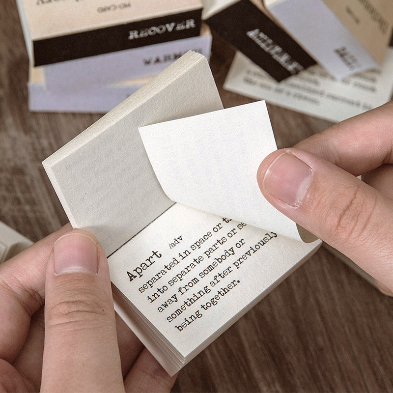 Dictionary Library Literary Retro Word Memo Pad b1
