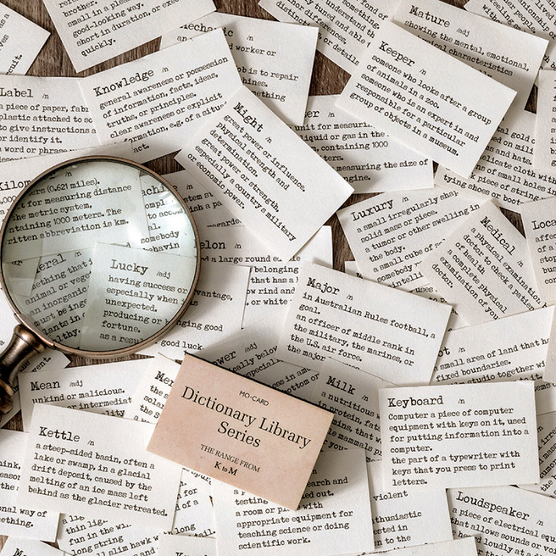 Dictionary Library Literary Retro Word Memo Pad c