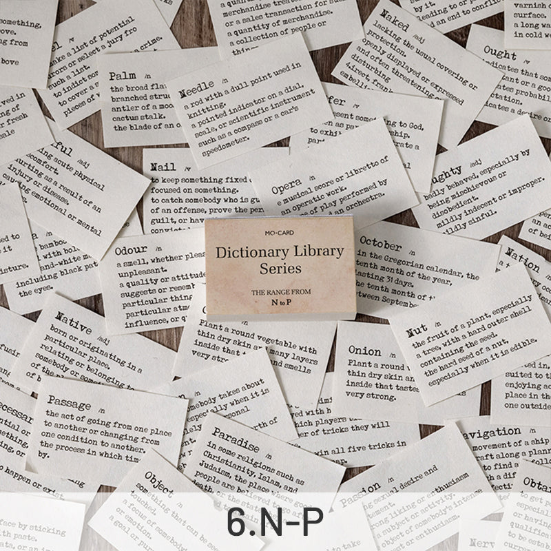 Dictionary Library Literary Retro Word Memo Pad sku-6