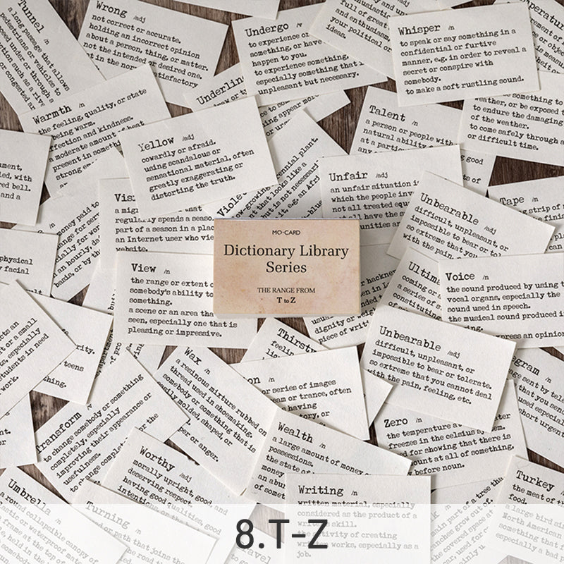 Dictionary Library Literary Retro Word Memo Pad sku-8