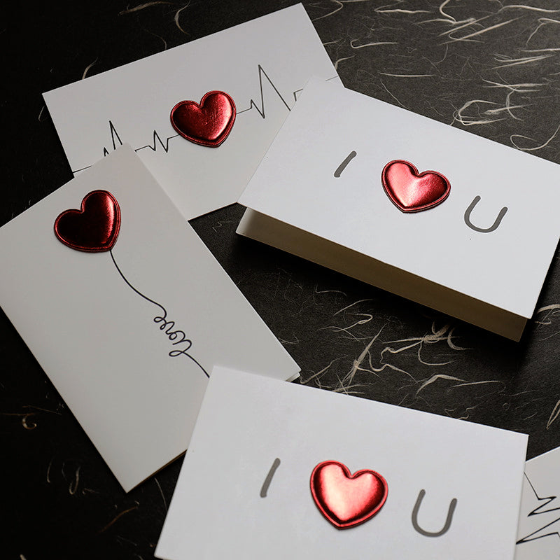DIY Leather Heart 3D I Love You Valentine's Day Card a