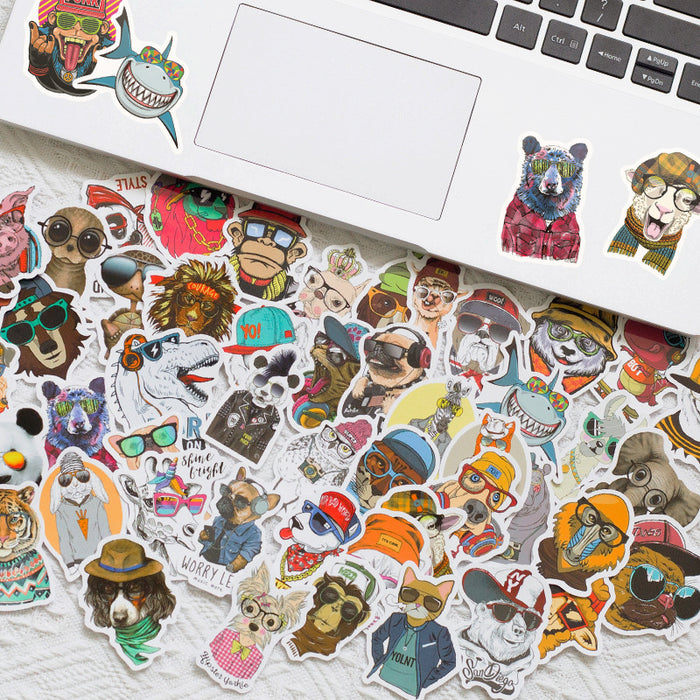 Early Childhood Educational Cartoon Fun Animal Vinyl Sticker-Deco ...
