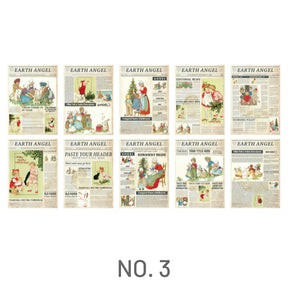 Little Girl-Cartoon Fairy Tale Newspaper Scrapbook Paper - Alice, Fairy, Rabbit, Girl