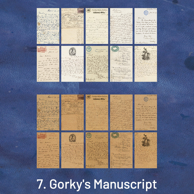 Famous Artist's Manuscripts Vintage Scrapbook Paper sku-8
