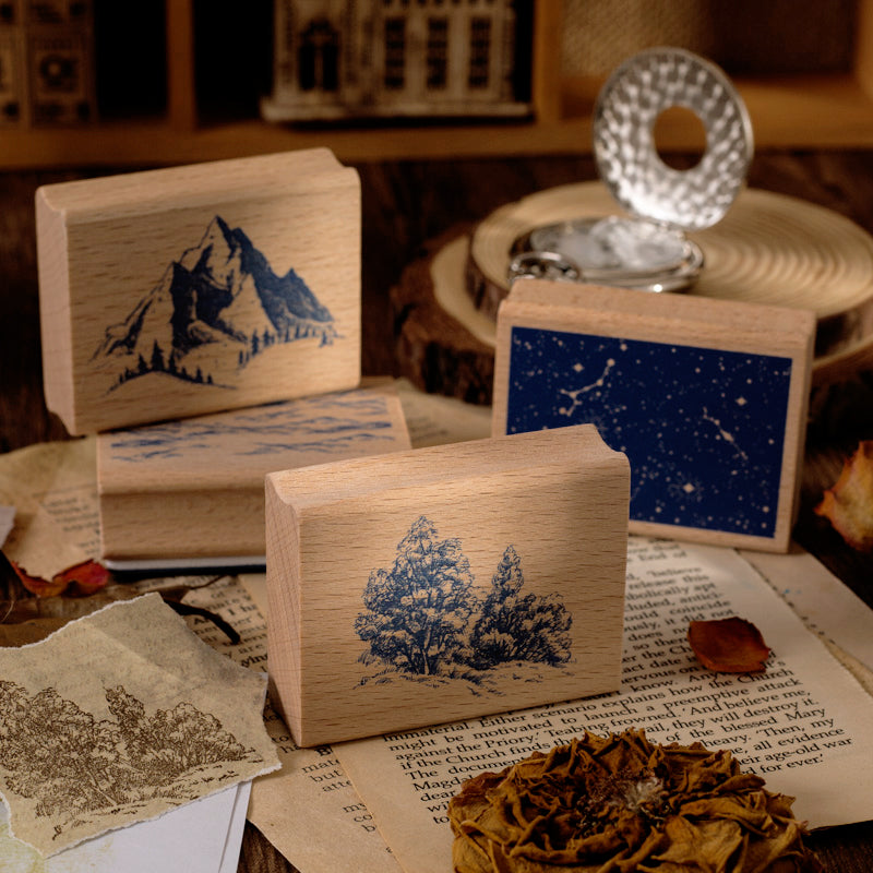 Fantasy Castle Wooden Rubber Stamp a