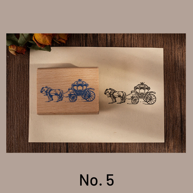 Fantasy Castle Wooden Rubber Stamp sku-5