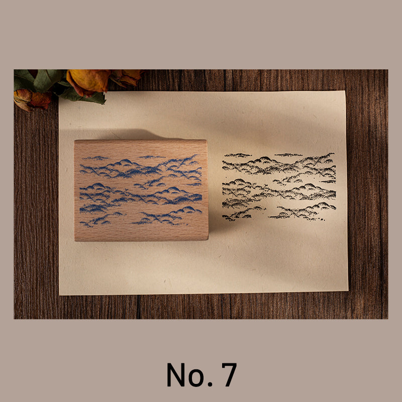 Fantasy Castle Wooden Rubber Stamp sku-7