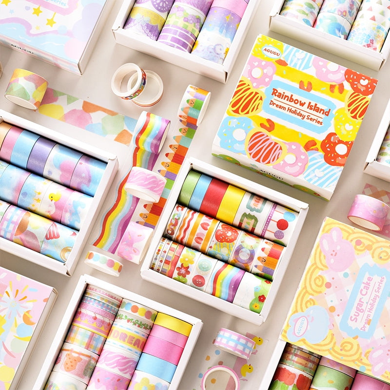 Fantasy Holiday Rainbow Washi Tape Set a