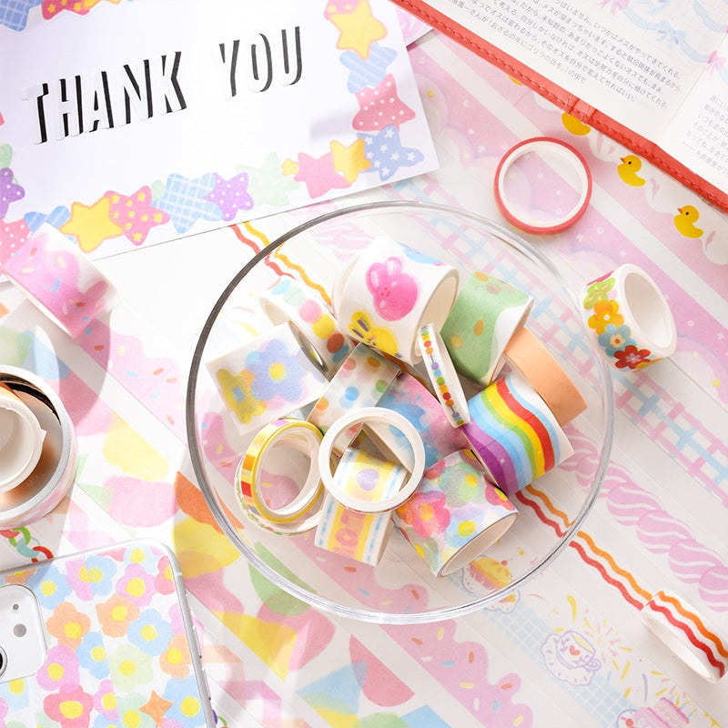 Fantasy Holiday Rainbow Washi Tape Set b