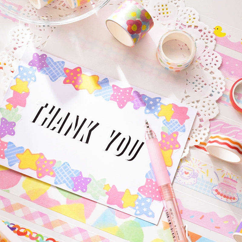 Fantasy Holiday Rainbow Washi Tape Set b1