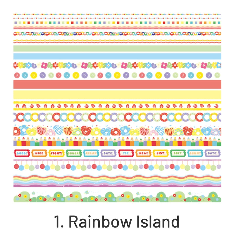 Fantasy Holiday Rainbow Washi Tape Set sku-1