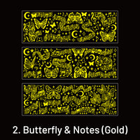 2. Butterfly & Notes (Gold)