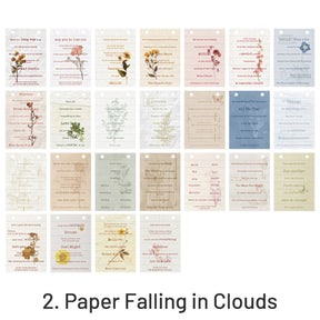 Floral Artistic English Text Strip Scrapbook Paper Book sku-2