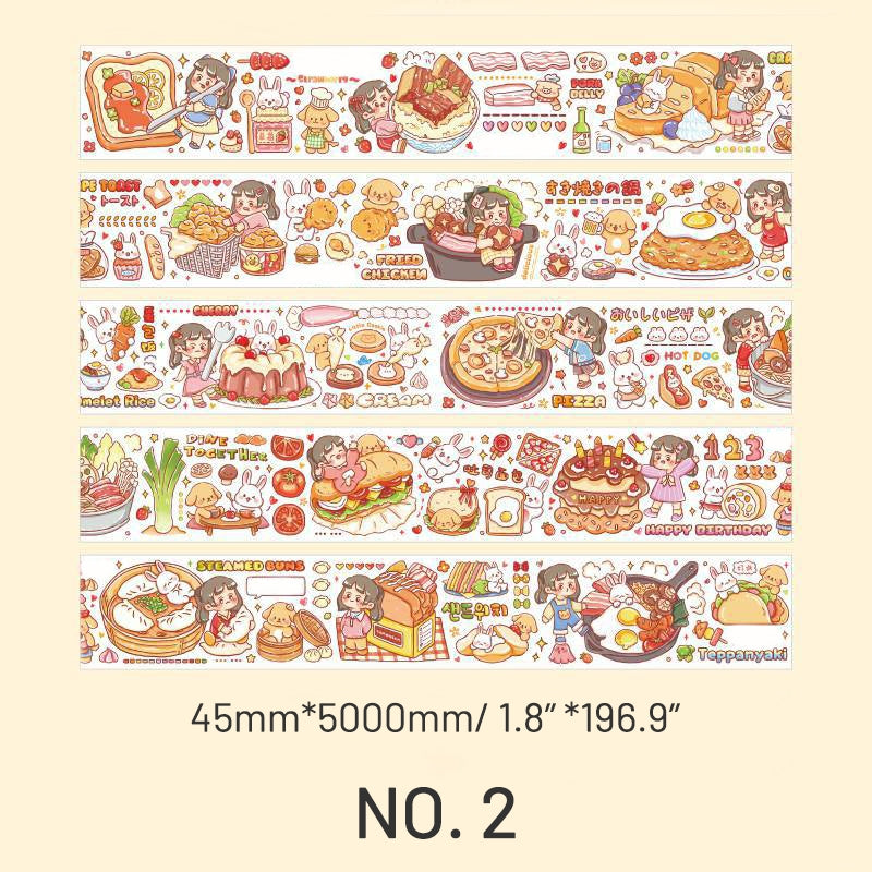 Floral English Alphabet Tape Journal Stamprints 2