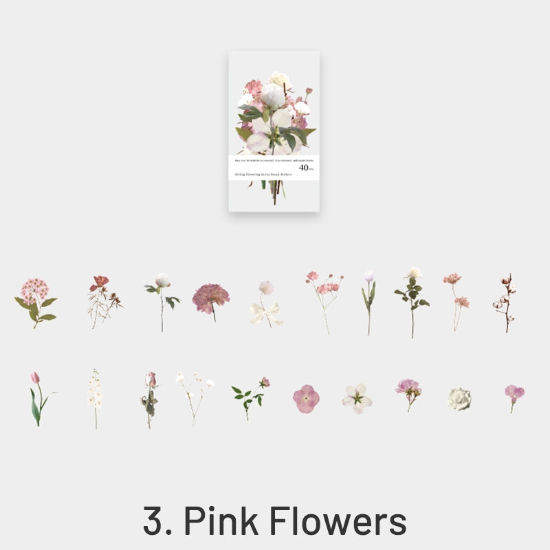 Florescence Vendor Creative Boxed PET Flower Stickers sku-3
