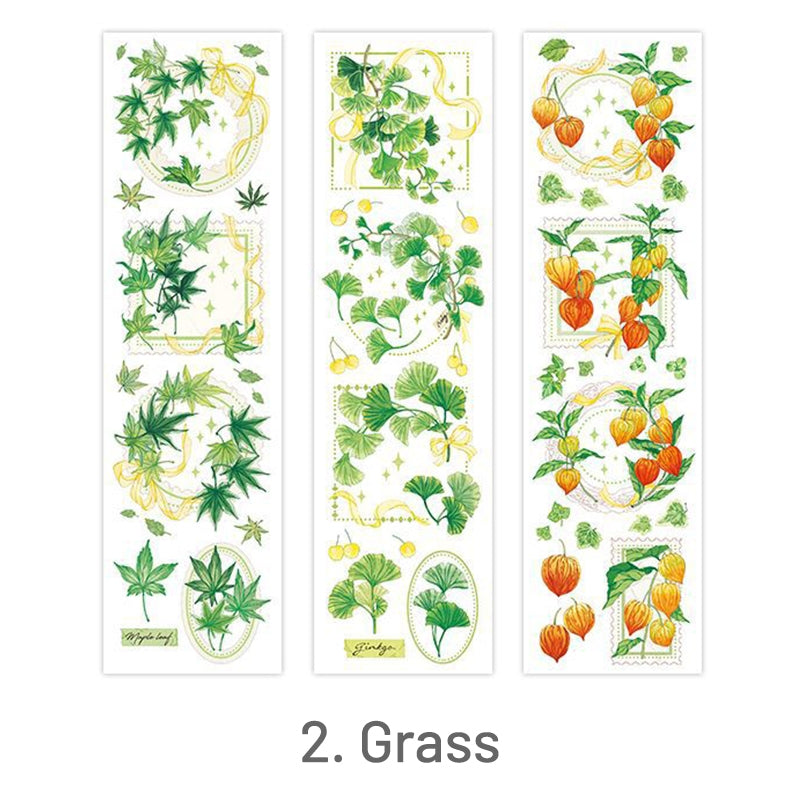 Flower Grass Fruit Animals Sticker  Journal  Stamprints 5