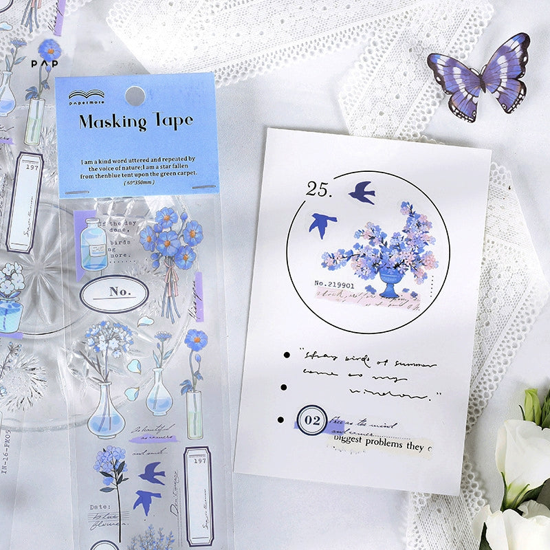 Flower and Vase PET Sticker1