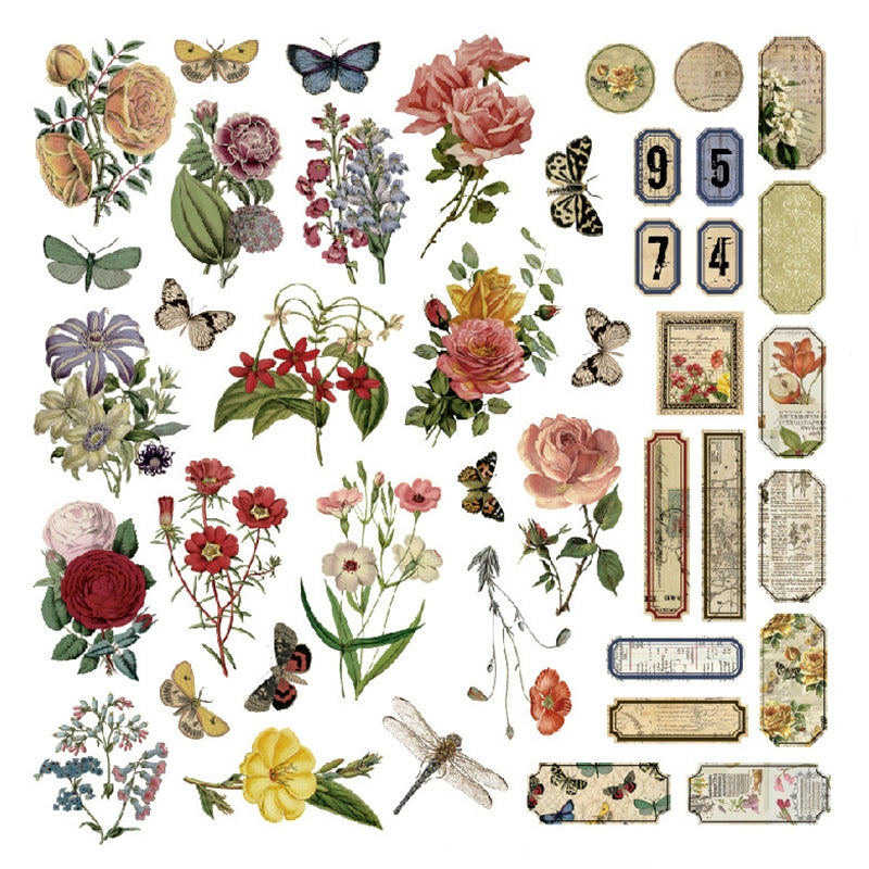 Flowers And Dragonflies Hand Tent Material Bag 2