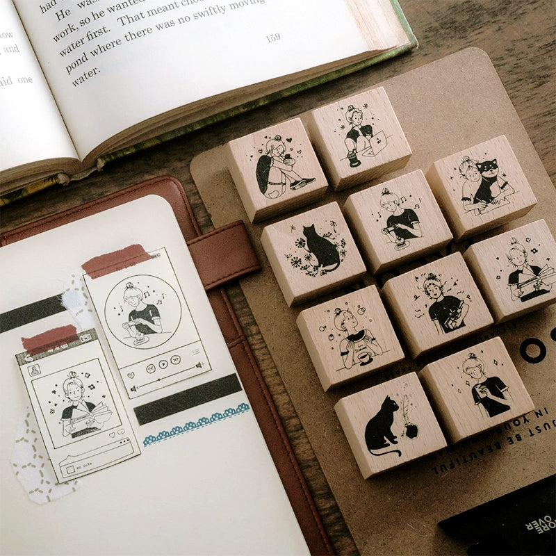 50 Timbri In Legno Con Motivi Fiori E Foglie - Per Scrapbooking, Biglietti E Decorazioni Fai Da Te - Foto 6