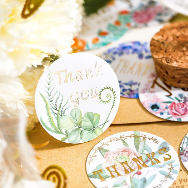 Gratitude Praises Wishes Gold Foil Stamping Boxed Stickers c