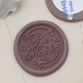 Greeting Self-adhesive Wax Seal Stickers - Be Happy 1
