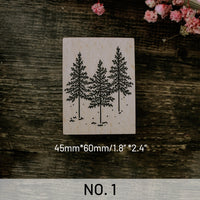 tree rubber stamps Literary Grove Plant Wooden Rubber Stamp - Botanical Design for Journal Crafting, Card Making & DIY Projects