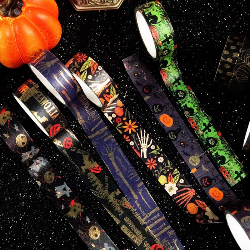 Halloween Gold Foil Washi Tape Set 4