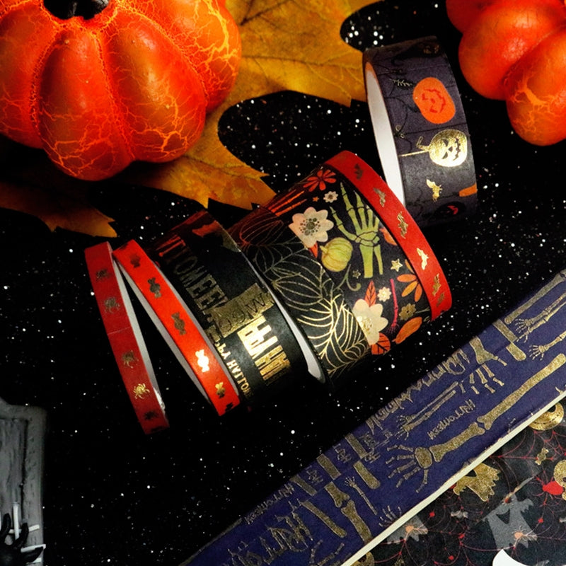 Halloween Gold Foil Washi Tape Set 6
