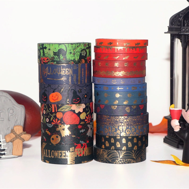 Halloween Gold Foil Washi Tape Set 7
