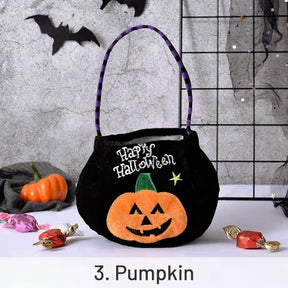 Halloween Party Velvet Candy Gift Bag - Pumpkin